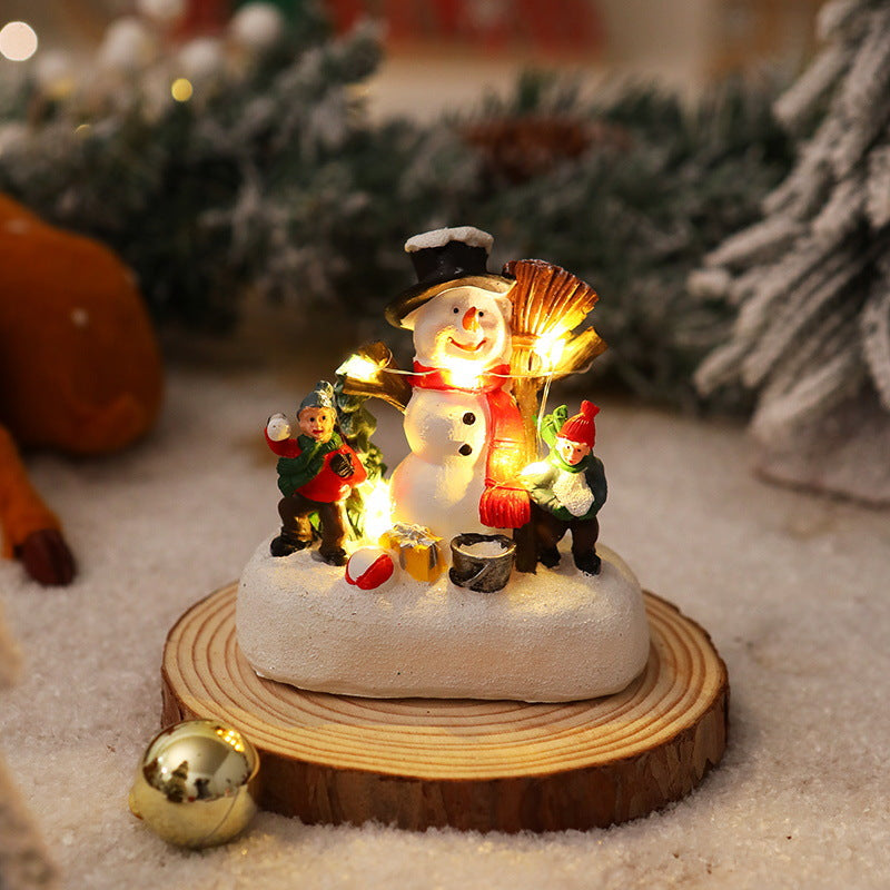 Beleuchtete Weihnachtsfigur mit Weihnachtsbaum Karnz