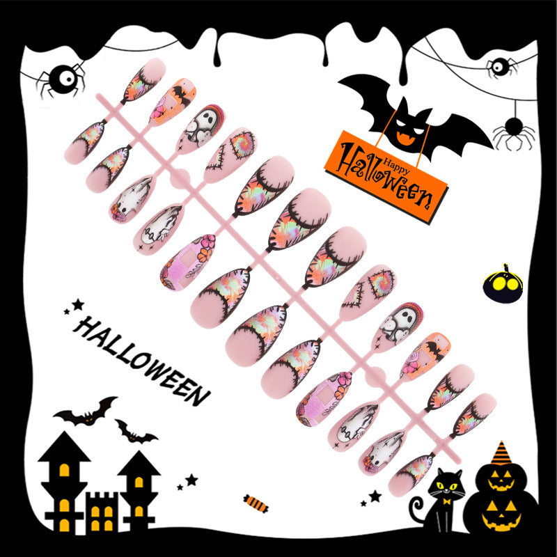 Kunstnagelset mit kreativen Geister- und Halloweenmotiven Karnz