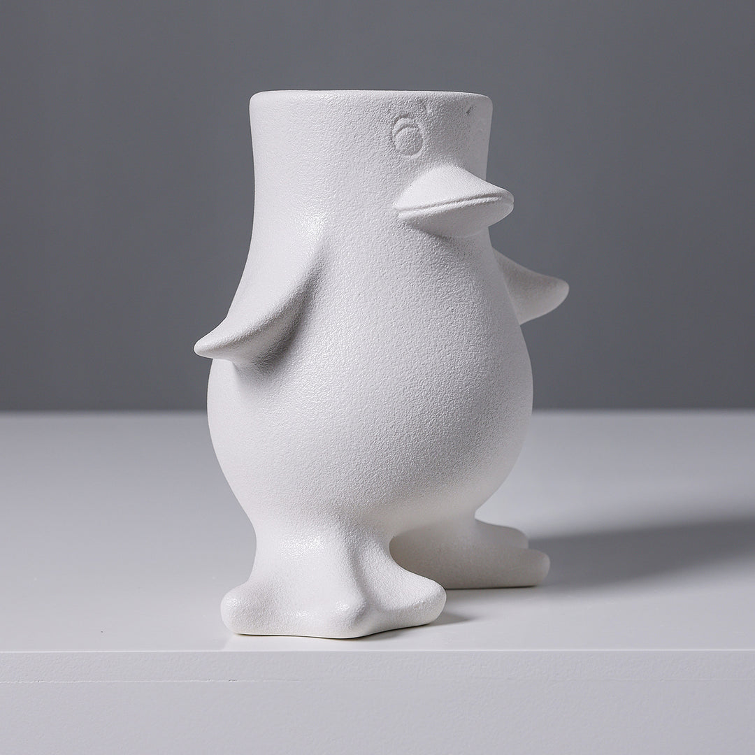 Kreativer Keramik-Ente-Blumentopf