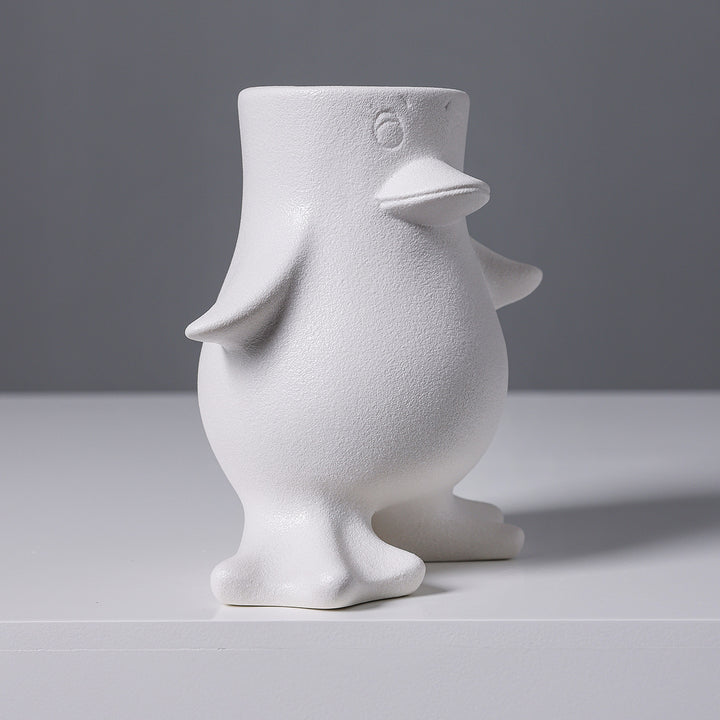 Kreativer Keramik-Ente-Blumentopf