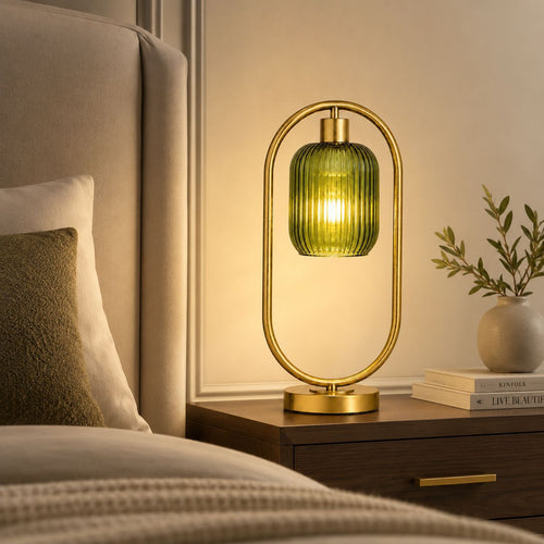 Moderne Glas Rippentischlampe