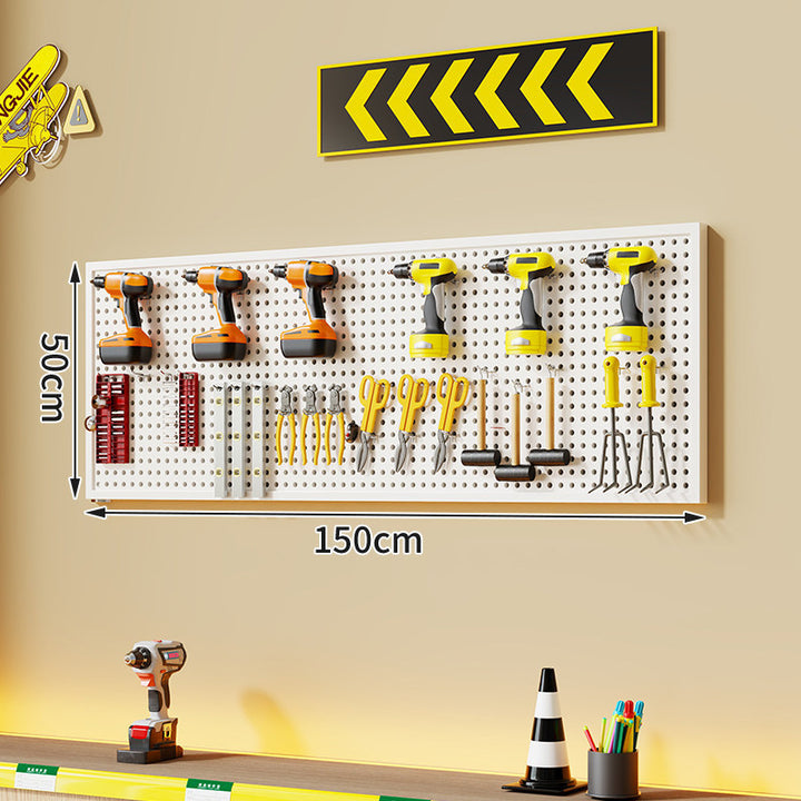 Große rechteckige wandmontierte perforierte Metall-Pinnwand-Werkzeuglagerungstafel