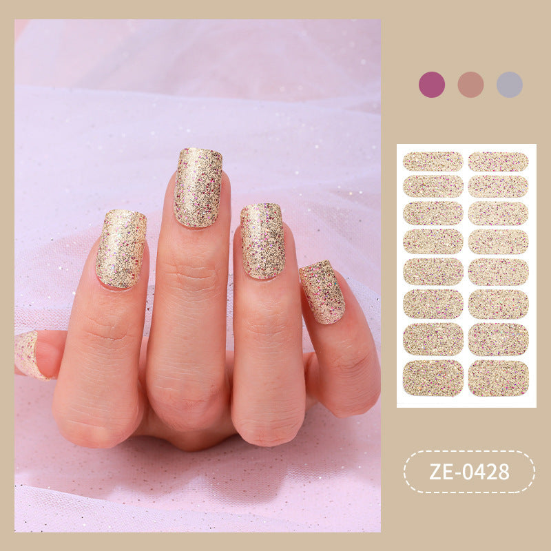 Glitzernde Nagelwickel