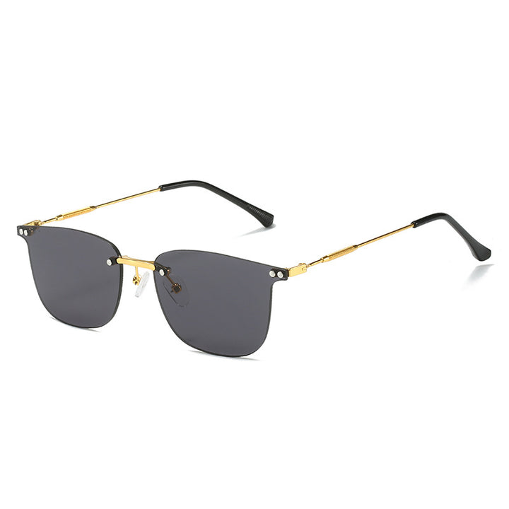 Damen stilvolle Geometric-Sonnenbrille mit modernen Glaselementen Karnz