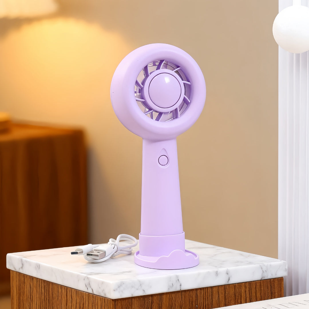 Damen Tragbarer Handventilator mit USB-Ladefunktion und ergonomischem Griff Karnz