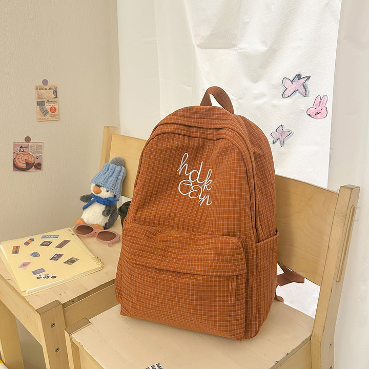 Lässiger kariert gemusterter Rucksack Karnz