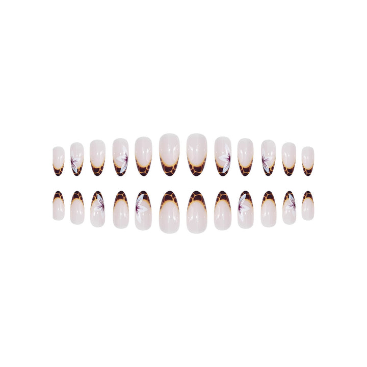 Exquisite Floral Design Stiletto Nails Karnz