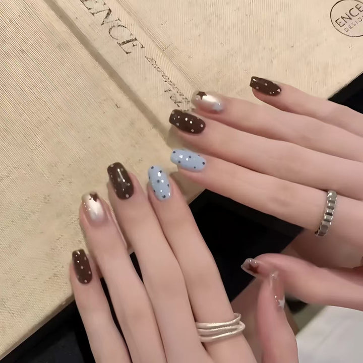 Künstlerische Stern-Themen Nagelkunst Verlängerungen