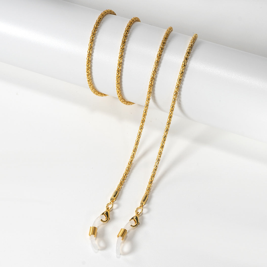 Elegante versilberte Brillen Kette Karnz