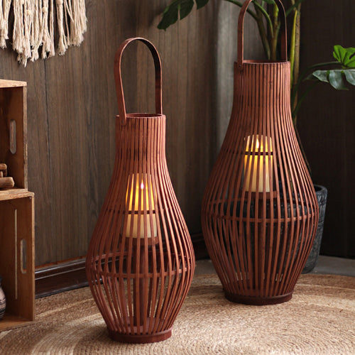 Elegante Rattan-Laterne Karnz