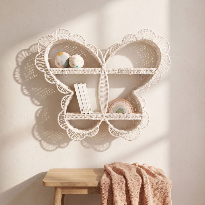 Verspieltes Wandregal im Schmetterlingsdesign Karnz