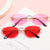 Damen Futuristische Halbrahmen Sonnenbrille Karnz