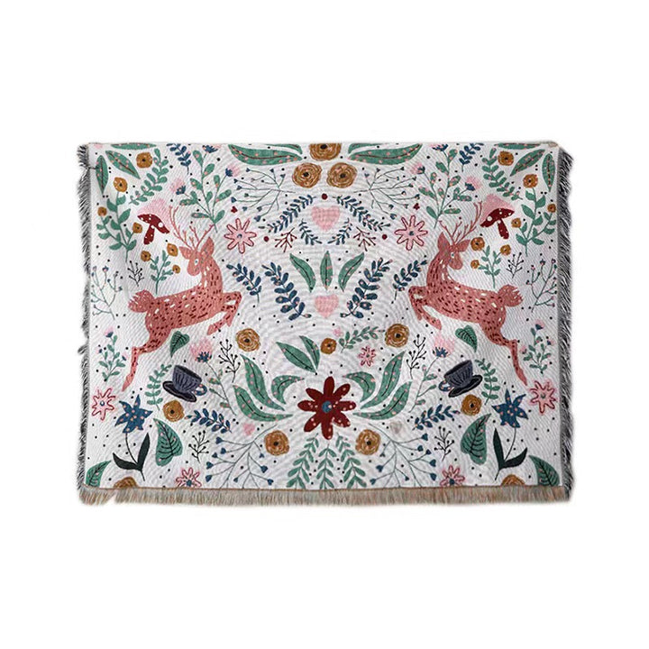 Blumenmuster Cozy Strick-Wurfdecke