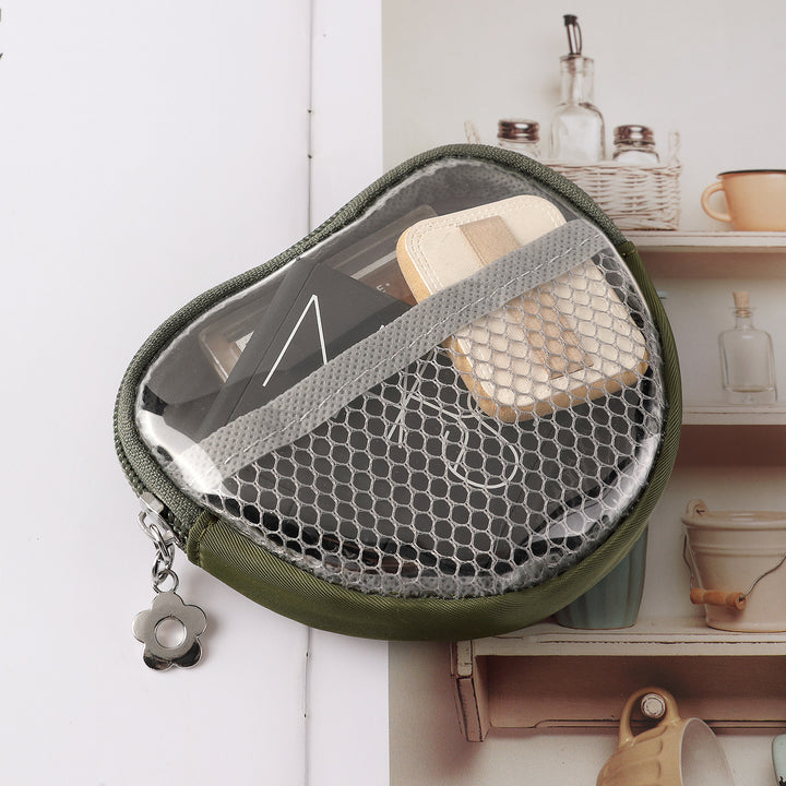 Kompakte Mesh-Kosmetiktasche