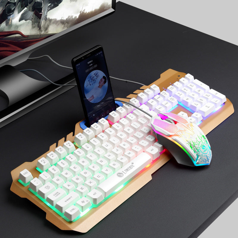 Gaming-Tastatur mit Integriertem Smartphone-Ständer und Rgb-Synchronisation Karnz