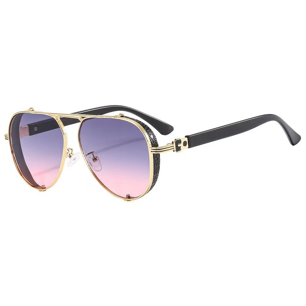Damen modische Sonnenbrille mit innovativem retro-futuristischem Design Karnz