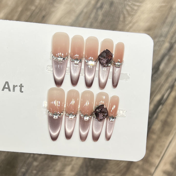 Dekorative Kristall-beschichtete Acryl-Nageltips Karnz