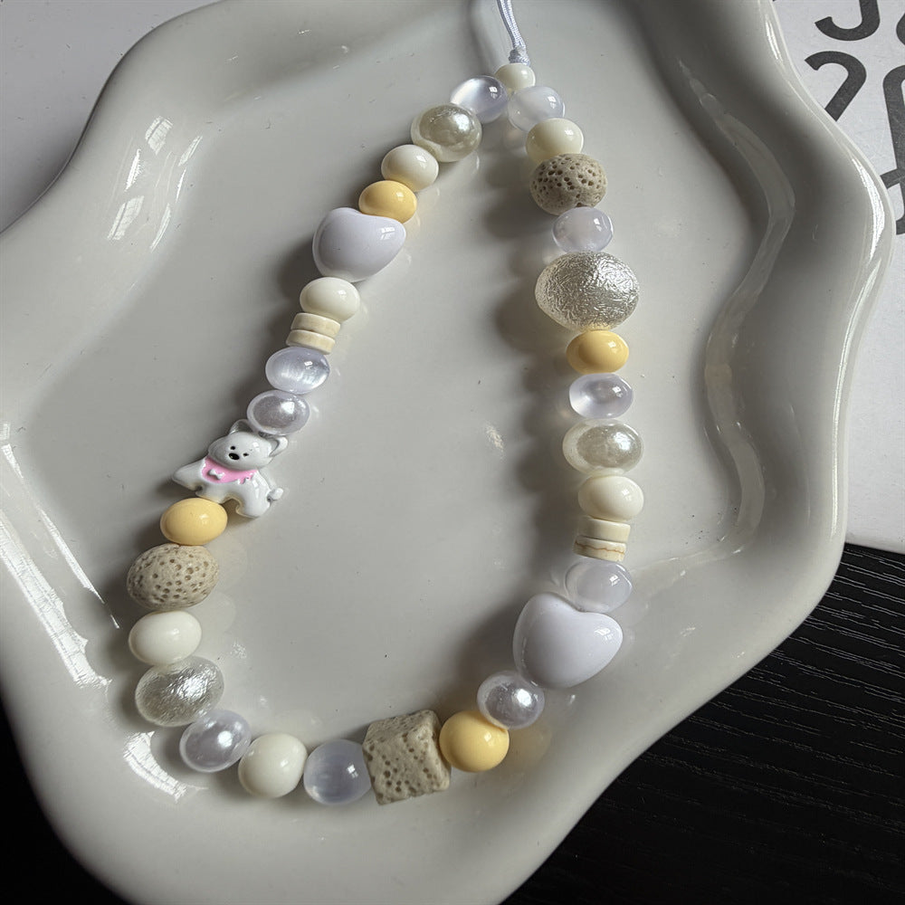 Verspielt Perlen Charm Brillenband Karnz