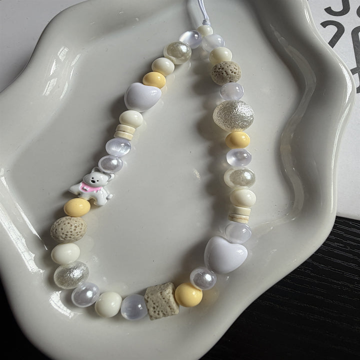 Verspielt Perlen Charm Brillenband Karnz