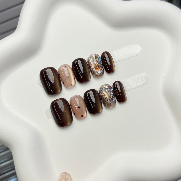 Elegante Ombre Druck-Nagelset