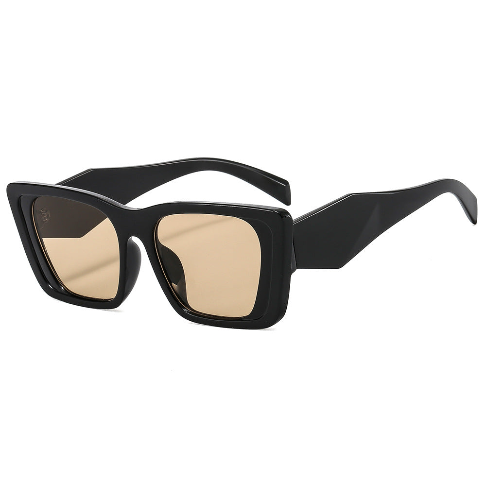 Damen oversized Designer-Sonnenbrille mit futuristischem Rahmen Karnz
