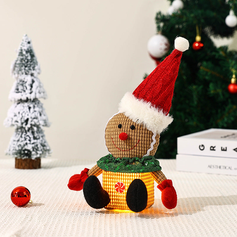 Niedlicher Weihnachtsgnom mit LED-Leuchte Karnz