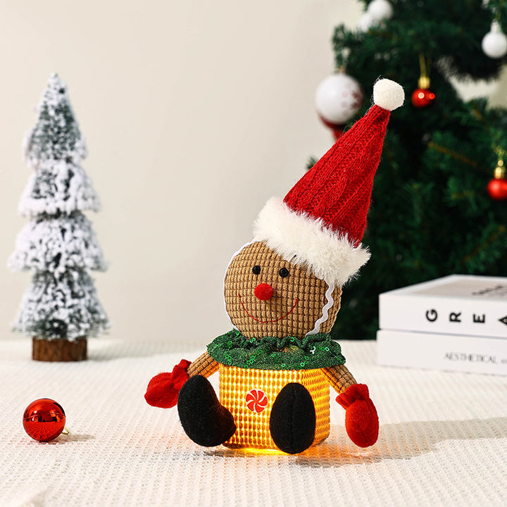 Niedlicher Weihnachtsgnom mit LED-Leuchte Karnz