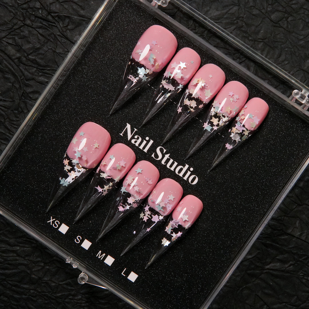 Starry Glamour Stiletto Press-On Nägel
