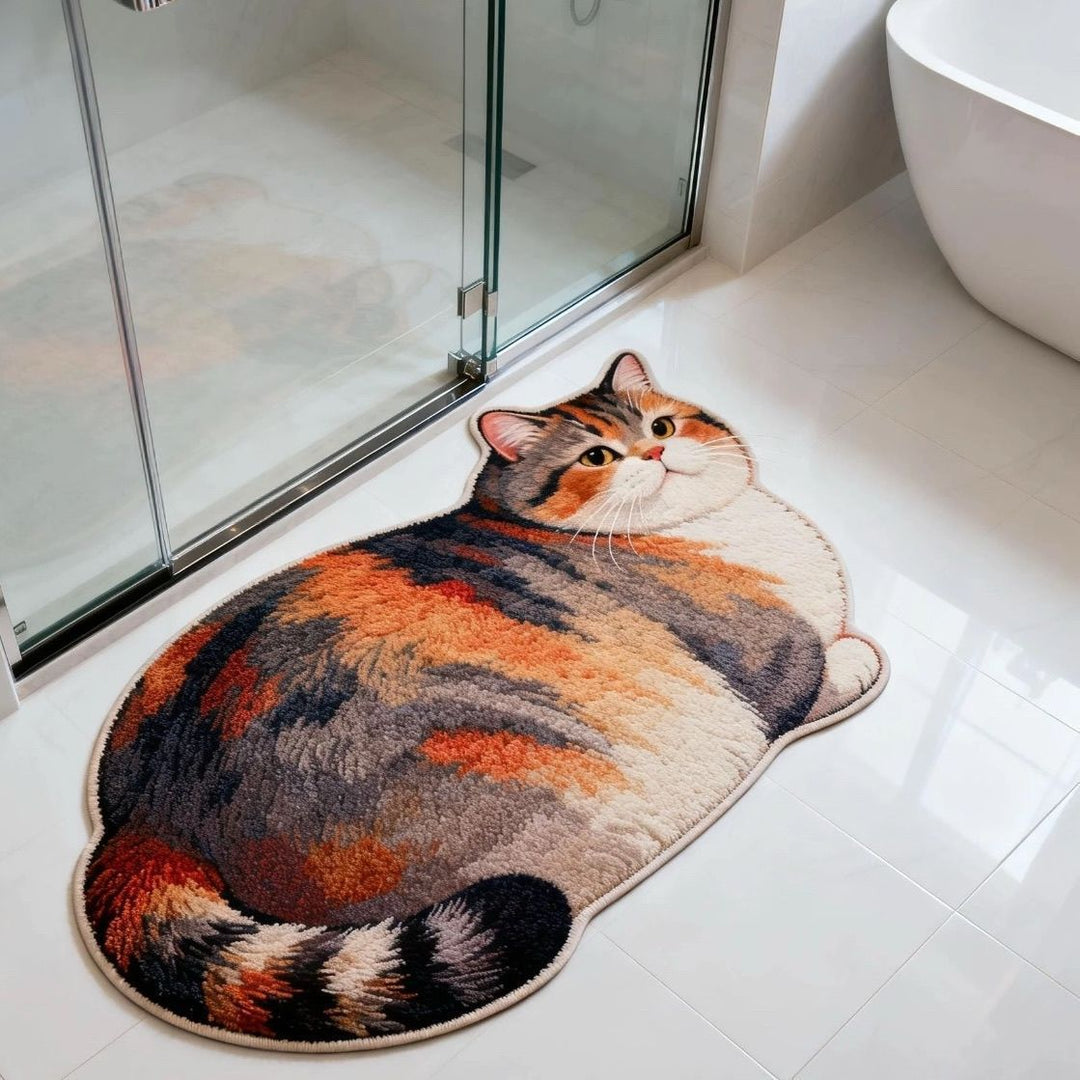 Katzenförmige Badmatte Karnz