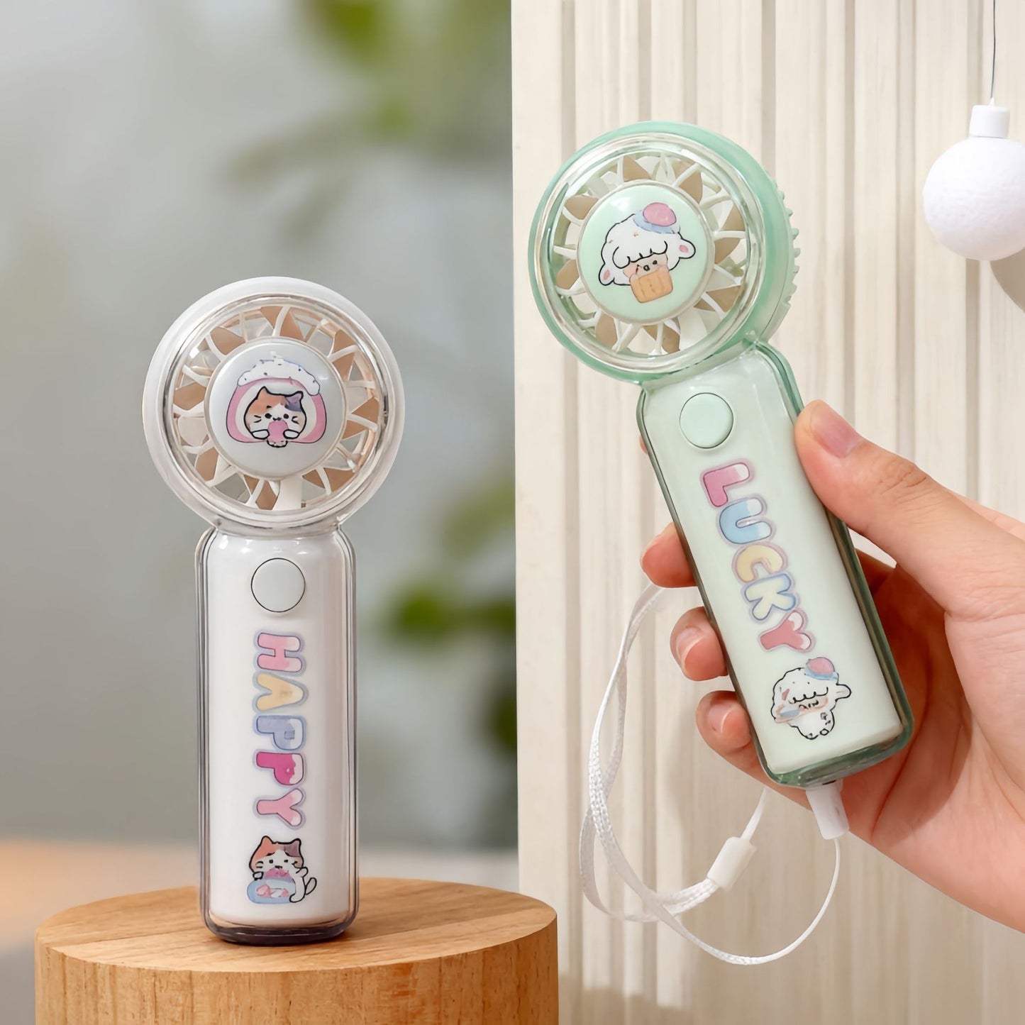 Damen Tragbarer Handventilator mit süßem Tiermotiv Karnz