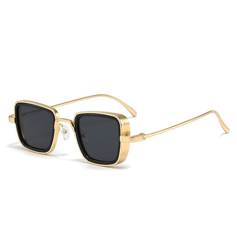 Damen stilvolle quadratische Sonnenbrille mit elegantem Metallrahmen Karnz