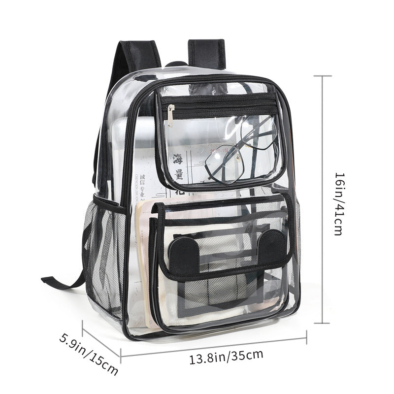 Damen Transparente Schulrucksack Karnz