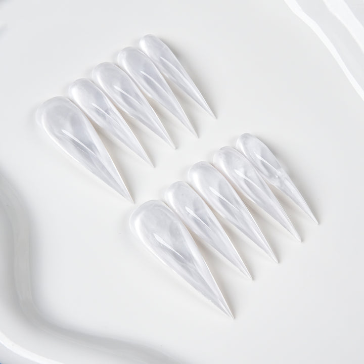 Schwarze Stiletto-Nagelspitzen-Set