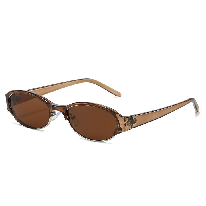 Vintage-inspirierte schmale ovale Sonnenbrille Karnz