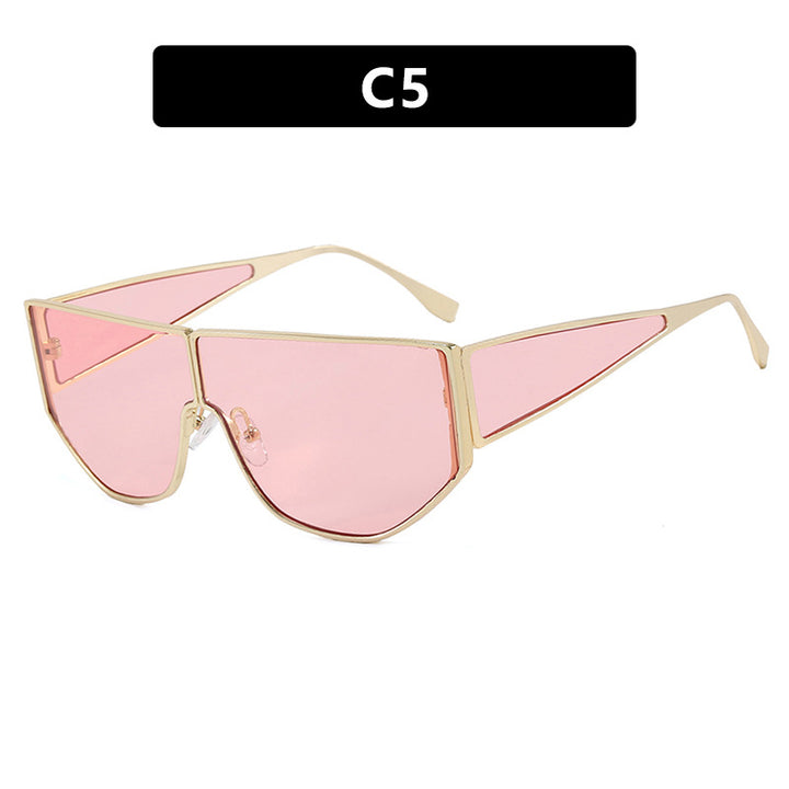 Damen trendige oversized Sonnenbrille mit markantem geometrischen Design Karnz