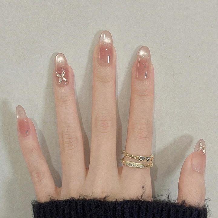 Künstlerisches vom Ozean inspiriertes Press-On Nageldesign Karnz