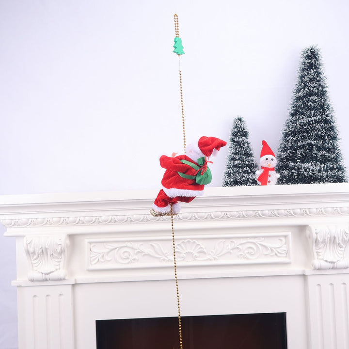 Dekorative Weihnachtsmann Figur mit Reflexionsschmuck