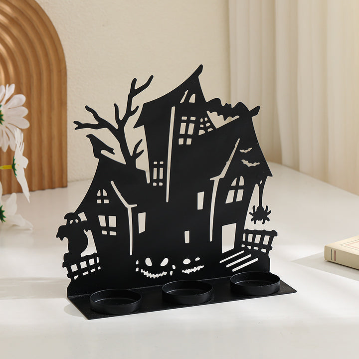 Haunted House Metall Teelichthalter Deko Karnz