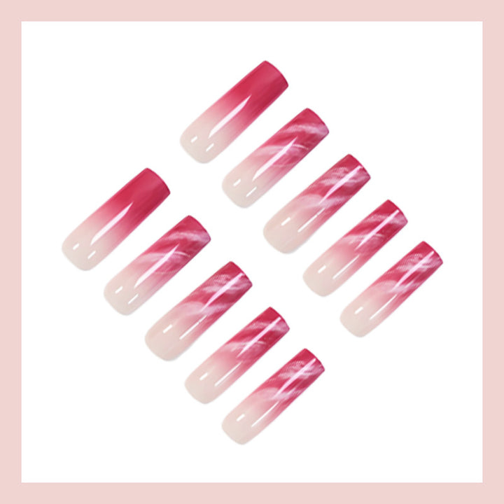 Kunstnagelset mit eleganten Ombre- und Glitzerakzenten Karnz
