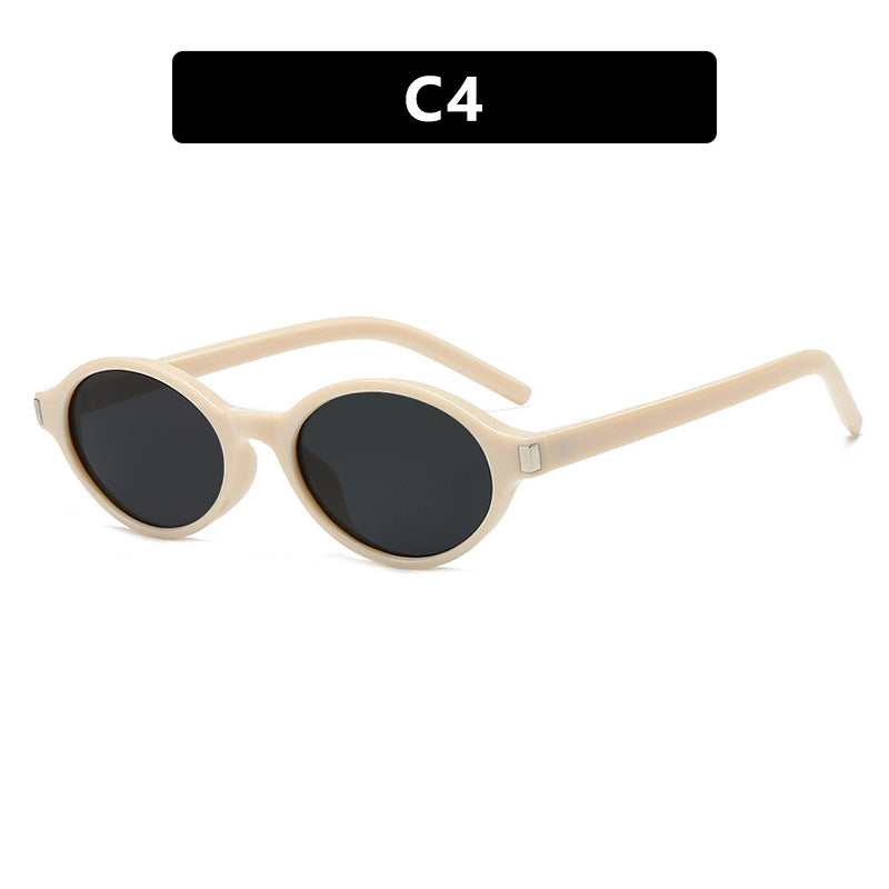Damen elegante runde Sonnenbrille mit modernem Rahmen Karnz