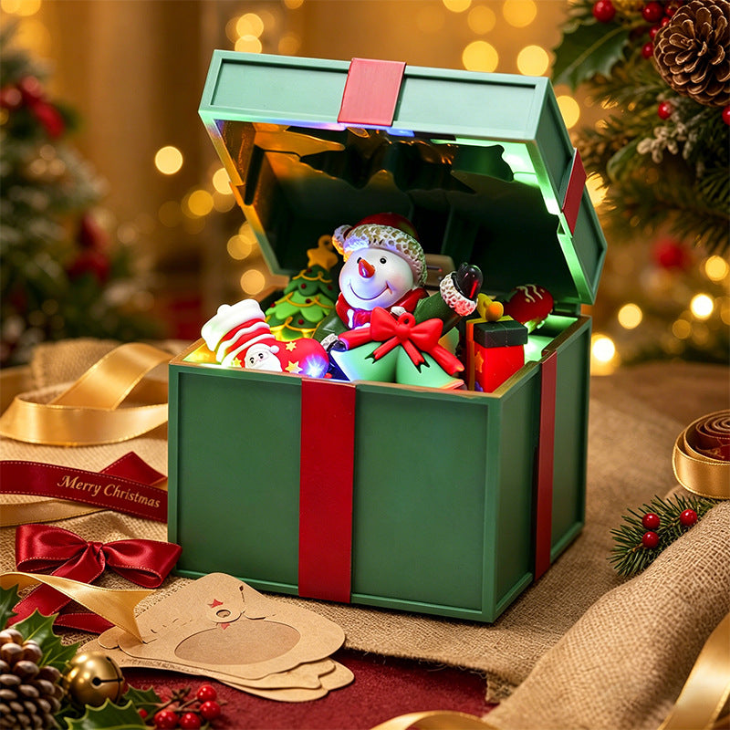 Dekorative Weihnachtsbox mit LED-Beleuchtung Karnz