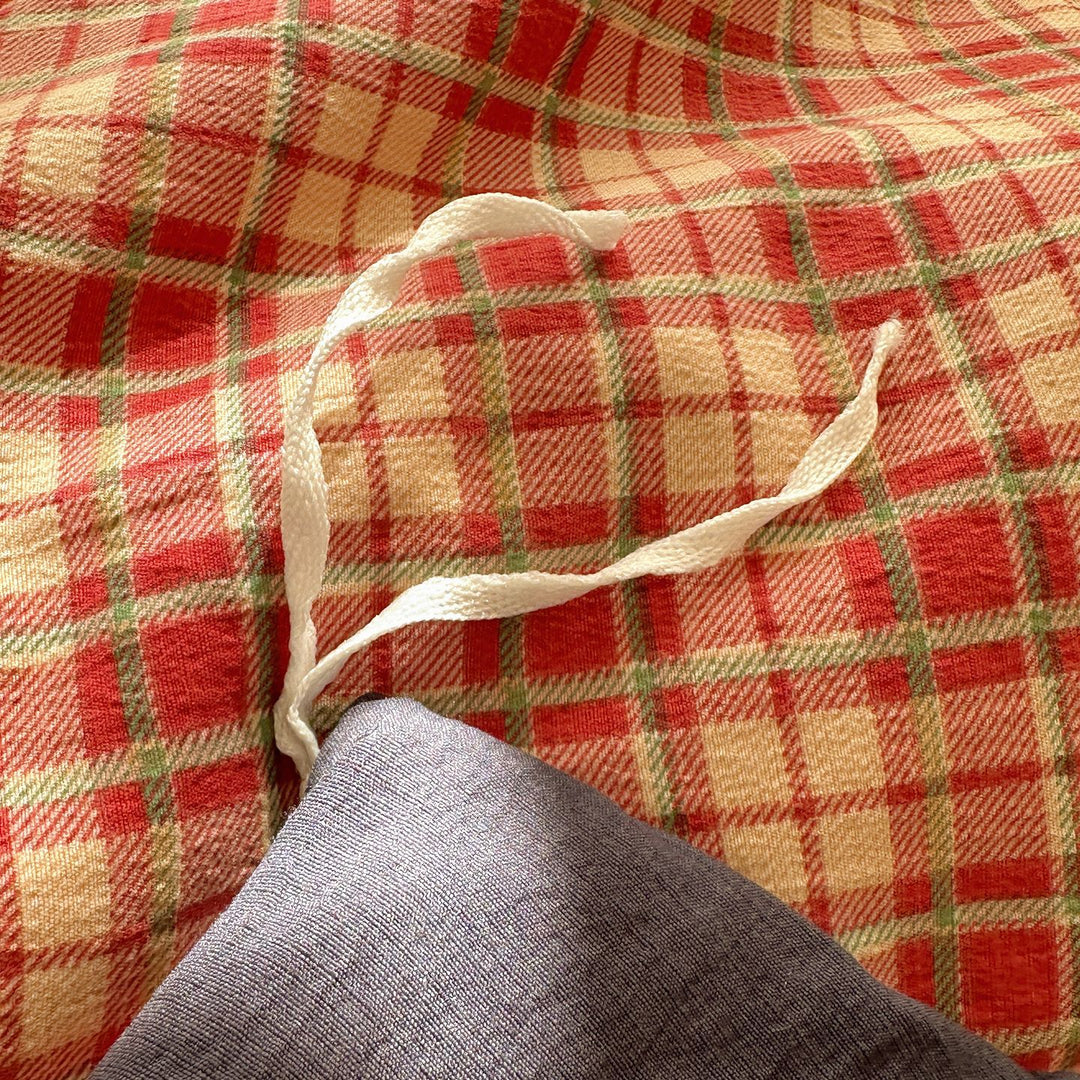 Gemütliches Karierte Bettwäsche Set