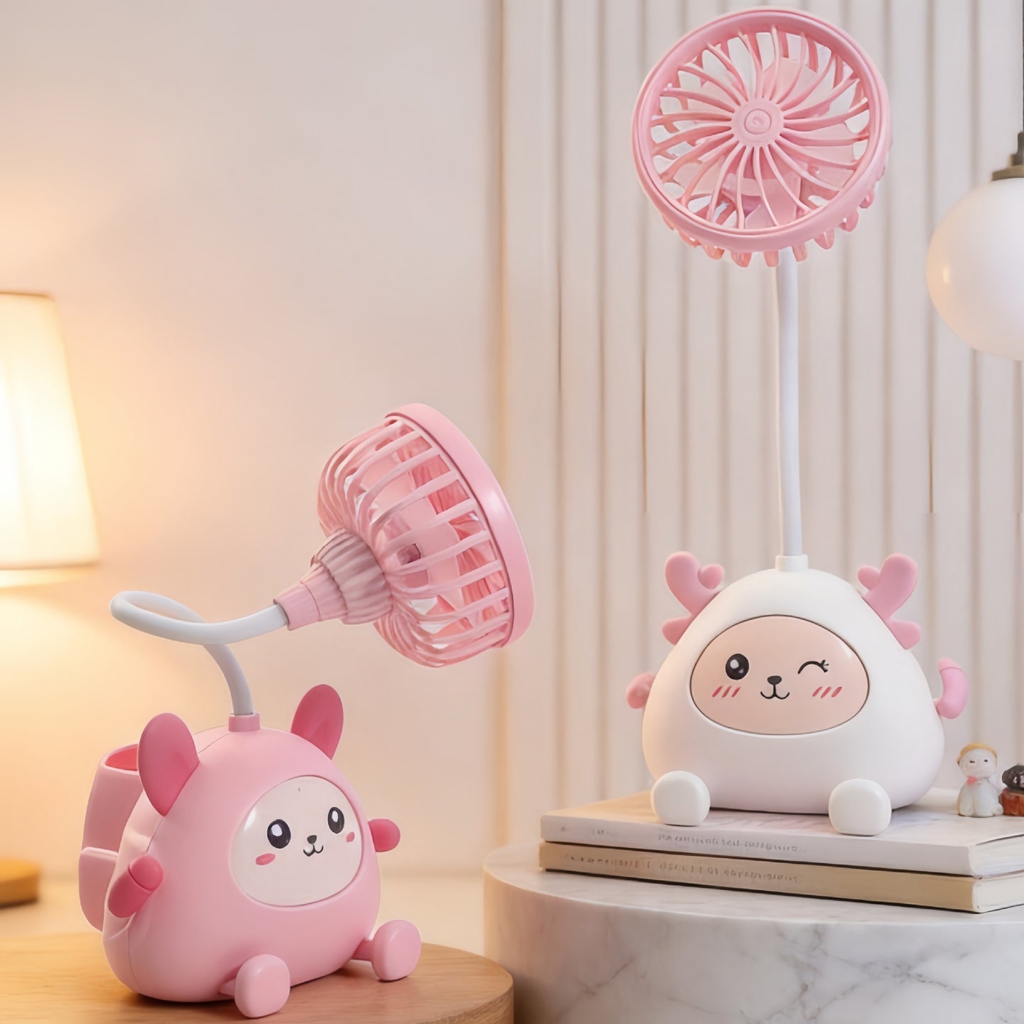 Damen Schreibtischlampe mit integriertem Mini-Ventilator Karnz