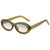 Damen modische ovale Sonnenbrille mit UV-Schutz und innovativem Design Karnz