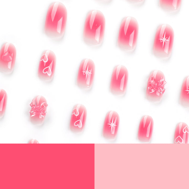 Künstliche Nagelkunst mit romantischem Design Karnz