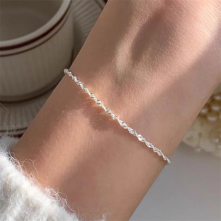 Elegante gedrehte Goldkette Armband Karnz