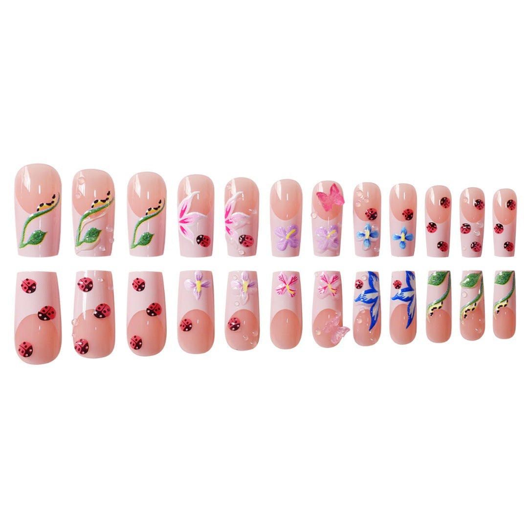 Floral Raised 3D Press-On Nail Set Karnz