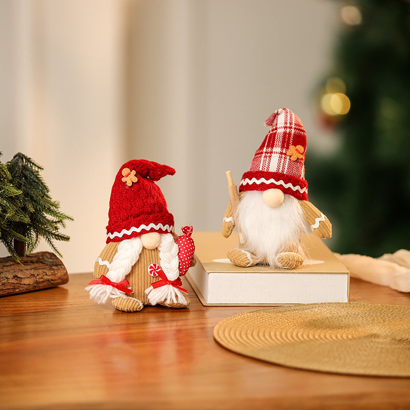 Dekorative Weihnachtsgnom Figur mit Hut Karnz