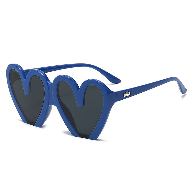 Oversized Herzrahmen Sonnenbrille