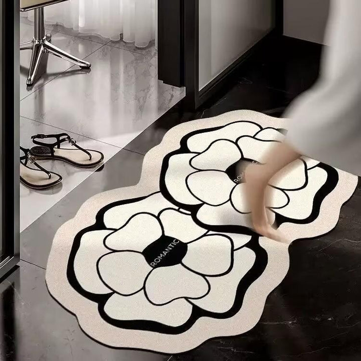 Blumenförmiger Teppich